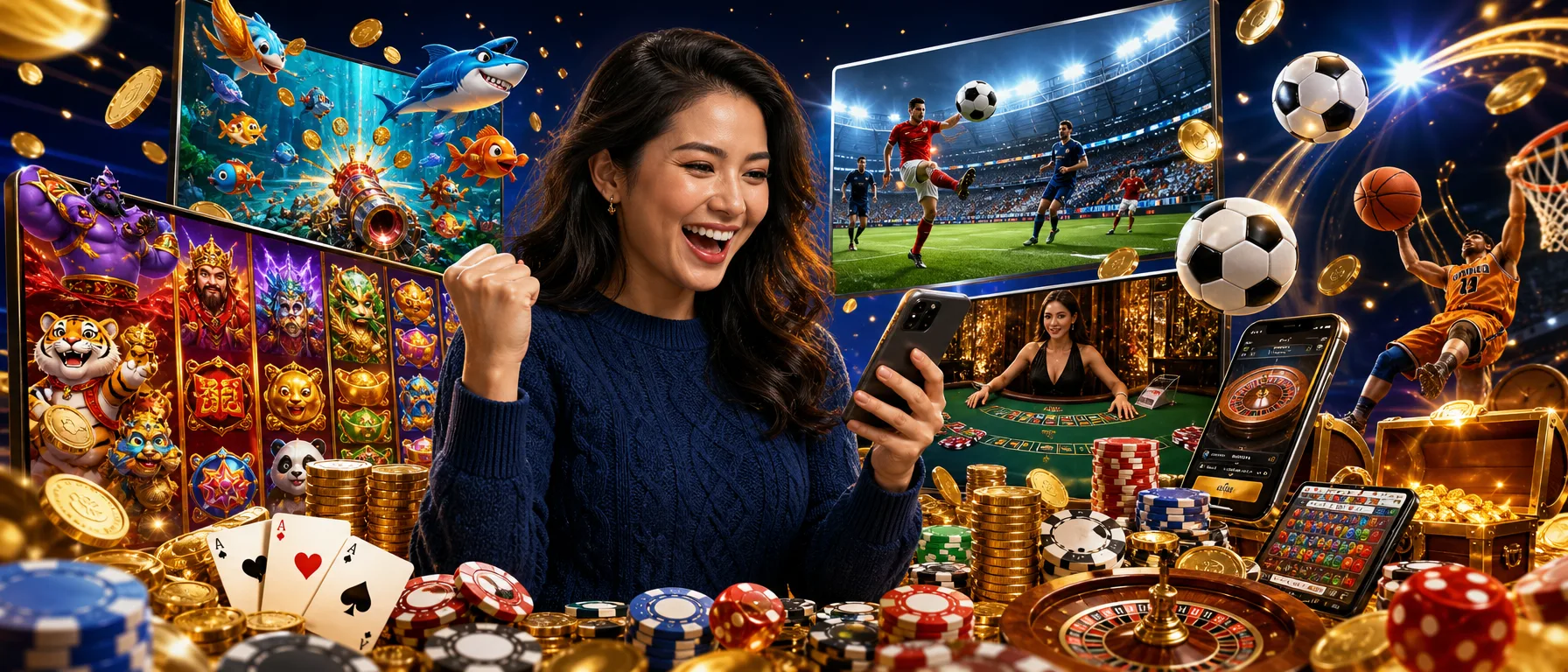 One platform, every product: slots, live casino, sports and 4D. Mamak24 brings together slot games, fish-hu… – sportsbook stadium illustration